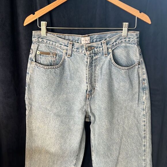 Calvin Klein Vintage Jeans High Rise Denim Women’s Size 10 Long 90s Light Wash - Picture 1 of 8